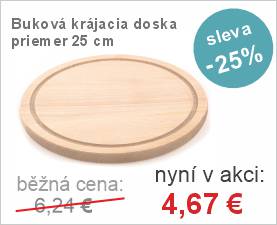 Buková krájacia doska nyní v akci.