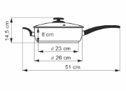 KOLIMAX Pánev FLONAX STANDARD, s poklicí, 
průměr 26cm