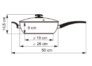 KOLIMAX Pánev FLONAX COMFORT, s poklicí, 
průměr 26cm